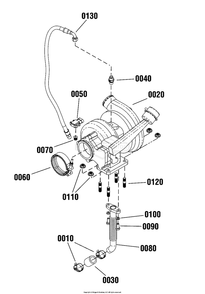 Engine Group - Turbo Charger Diagram and Parts List for 080015-02  Briggs and Stratton Generator